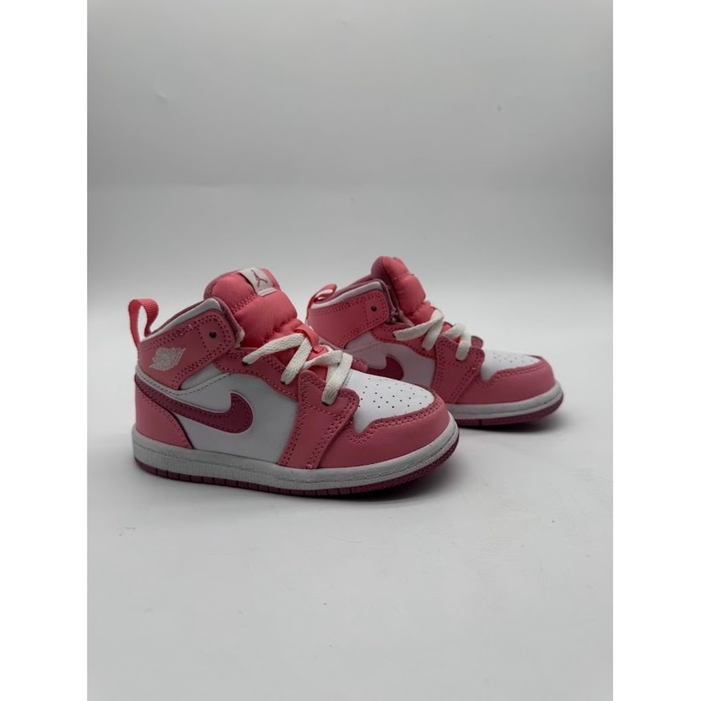 Jordan 1 Mid Dia de San Valentin Pink White Toddler 8c DQ8425-616 Sneakers